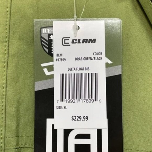 NEW ICE ARMOR By Clam Men's Snow Bib Delta Float Size XL Green - Picture 5 of 6